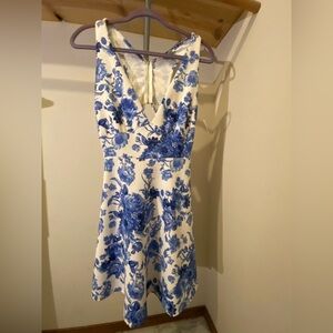 NWT Blue Floral Women's Mini Dress